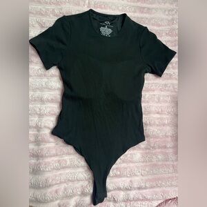 Klassy Network Black Ribbed Bodysuit